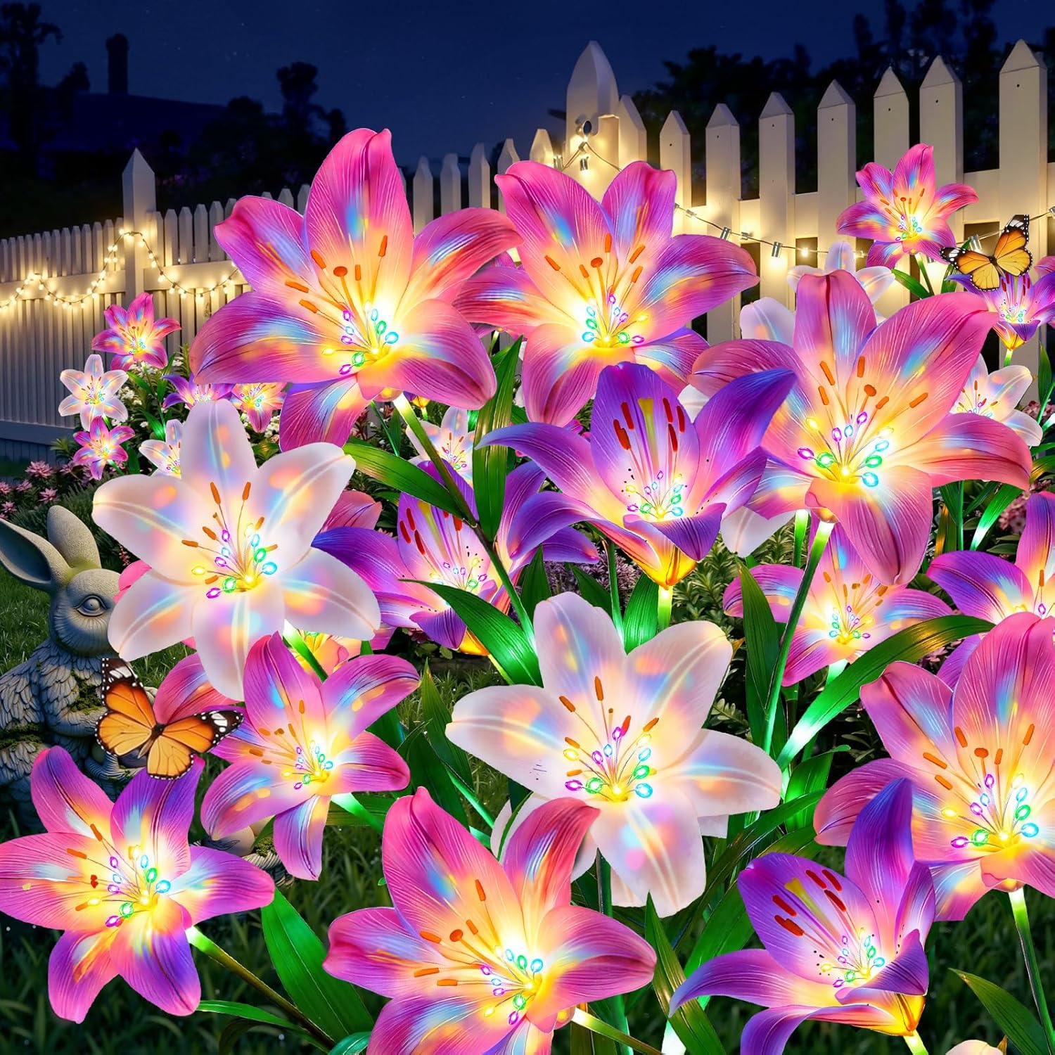 Flower Photography Led Lighting Pack - Solar Lights Outdoor Garden Decor -