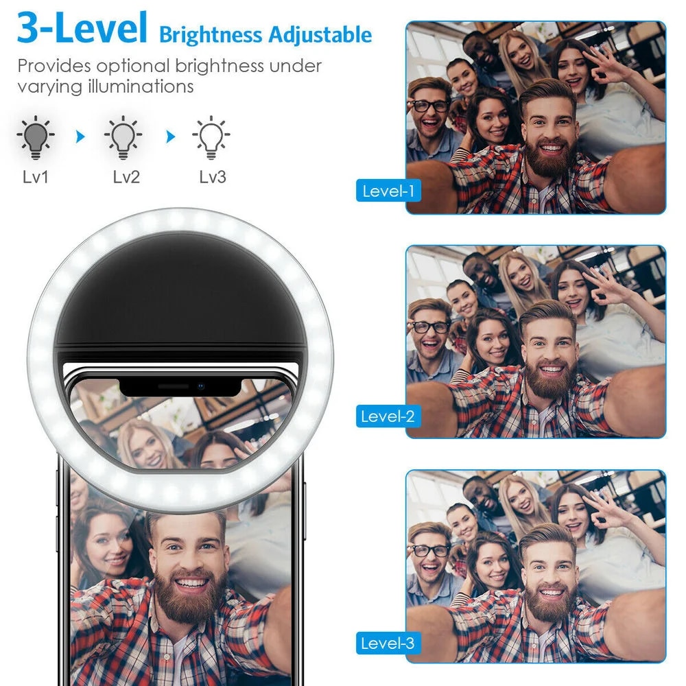 USB Rechargeable LED Selfie Ri - огляд і ціна Photography Lighting Indoor