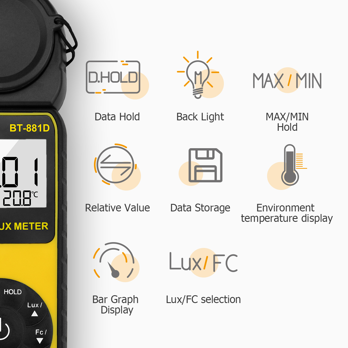 Digital Lux Meter 400,000 Lux  - огляд і ціна Photography Lighting Meter