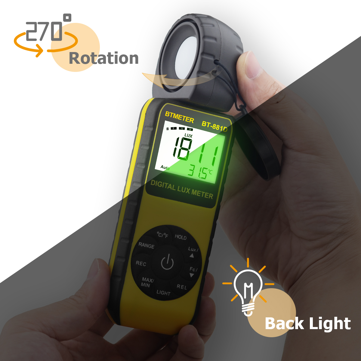 Digital Lux Meter 400,000 Lux  - огляд і ціна Photography Lighting Meter