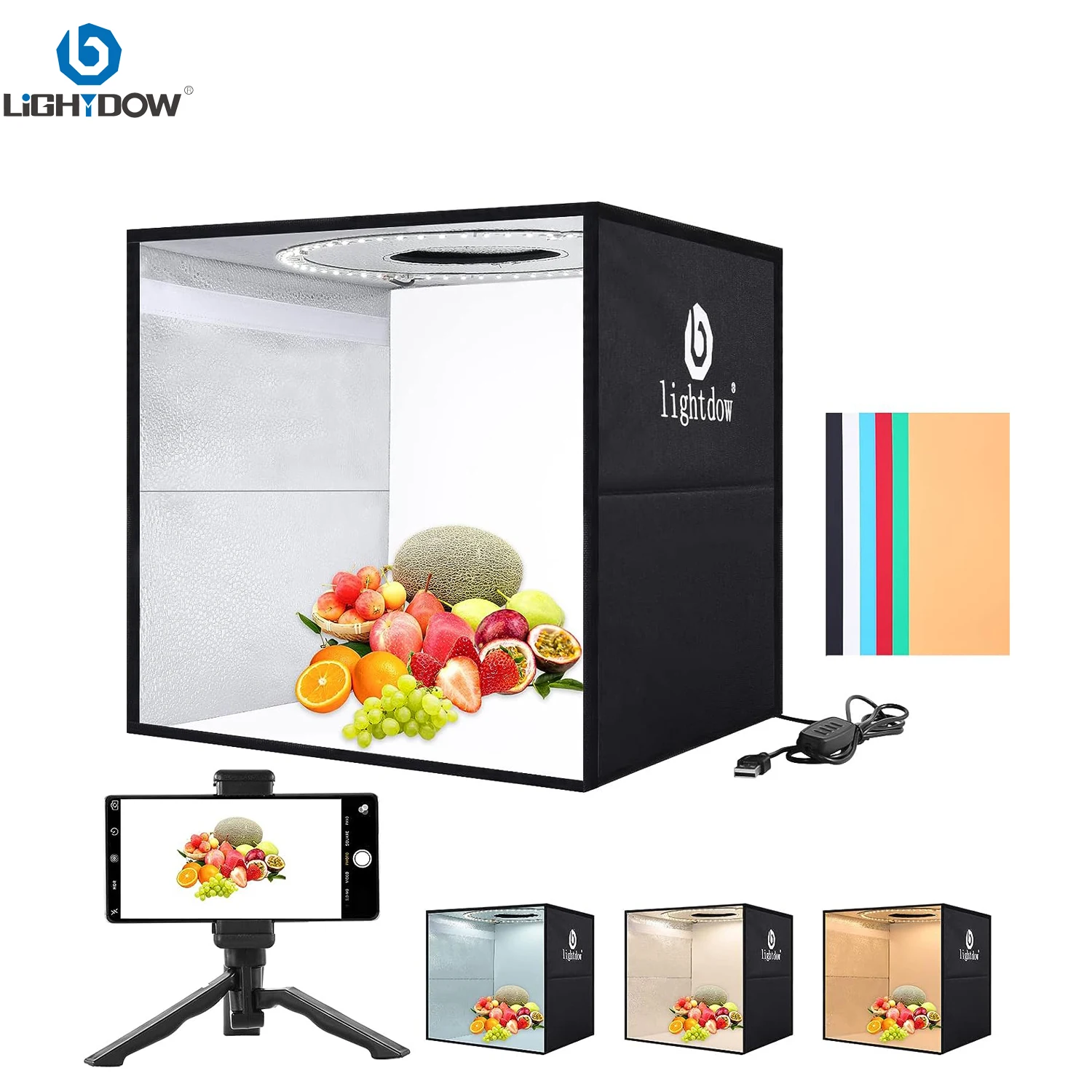 Lightdow Dimmable Photo Box LE - огляд і ціна Photography Led Lighting Kit