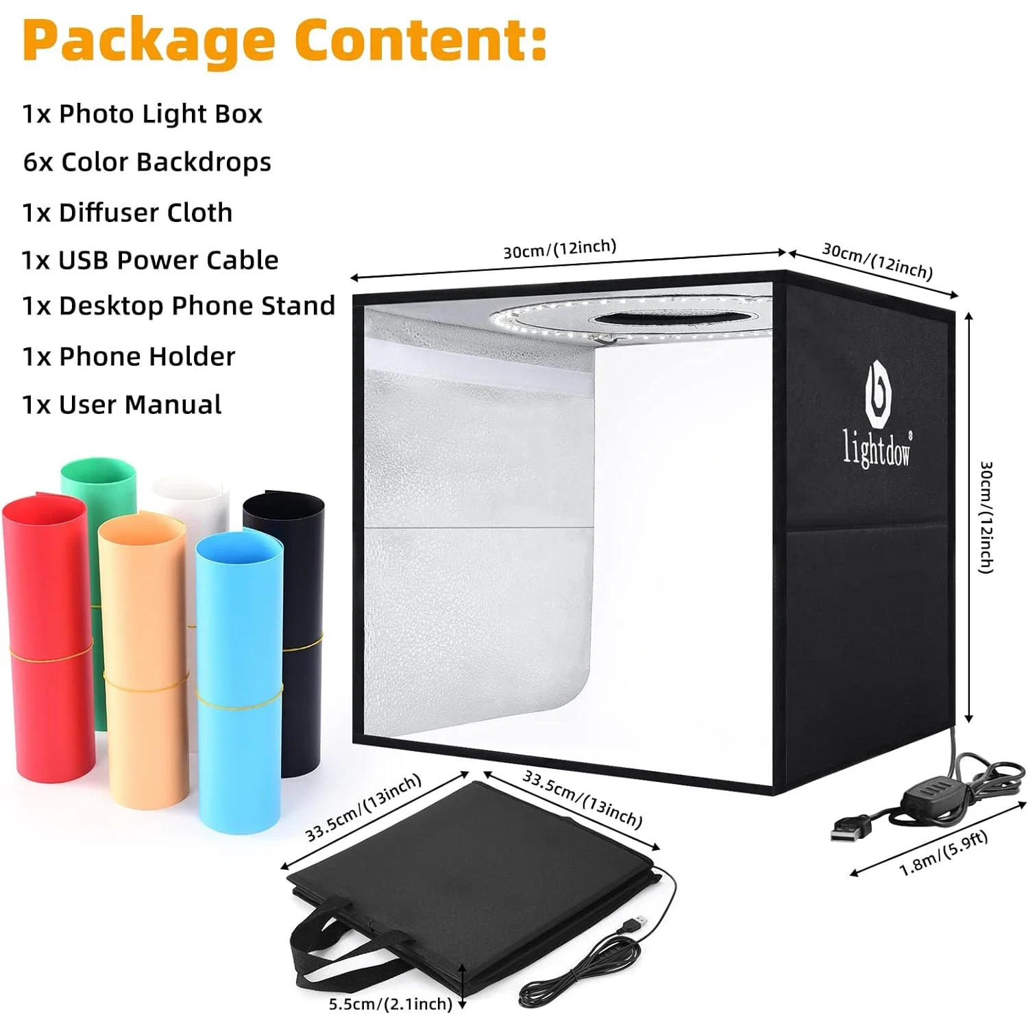 Lightdow Dimmable Photo Box LE - огляд і ціна Photography Led Lighting Kit