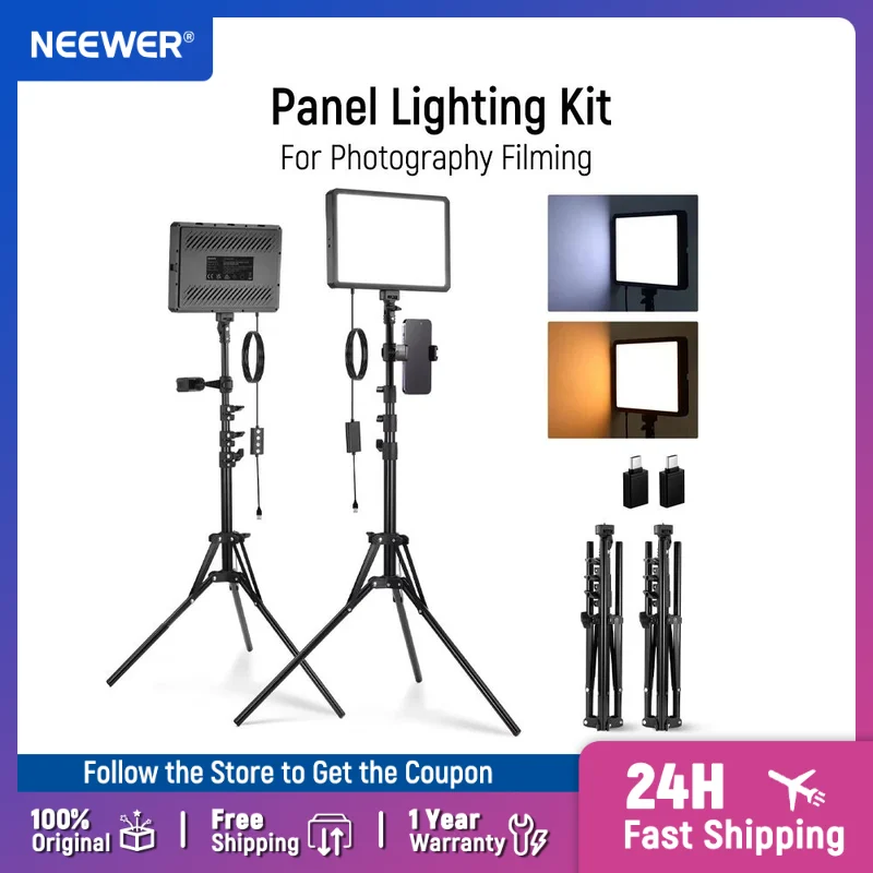 NEEWER BASICS 2 Pack LED Video - огляд і ціна Photography Lighting Basics